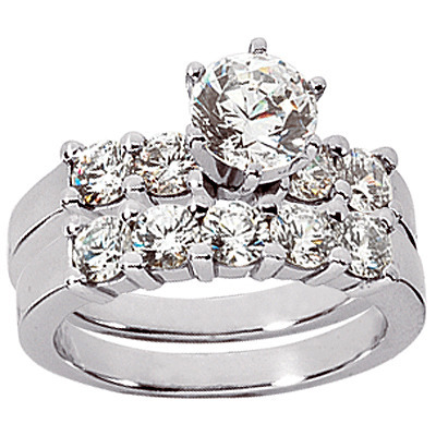 1.50 CT Round Cut Prong Set Diamond Bridal Ring thumbnail 2