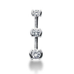 0.25ct Half-Bezel Diamond Pendant thumbnail 1