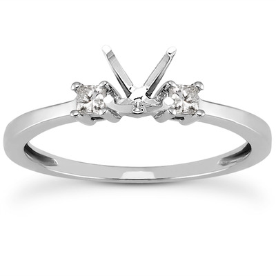 Three Stone Princess Cut Bridal Ring (0.10 t.c.w.) - view 23