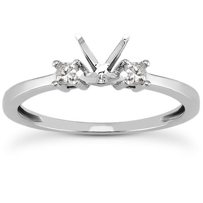 Three Stone Princess Cut Bridal Ring (0.10 t.c.w.) thumbnail 23