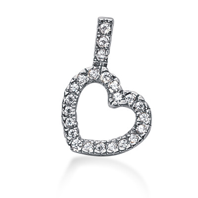 0.58 CT Diamond Heart Shape Pendant - view 1