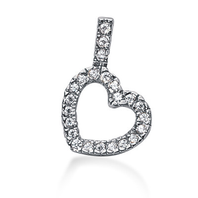 0.58 CT Diamond Heart Shape Pendant