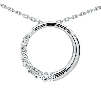 0.50 ct. Circle Diamond Pendant - view 1