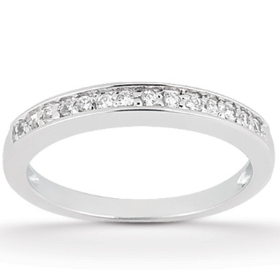 0.33 ct. Round Cut Bead Set Diamond Wedding Ring