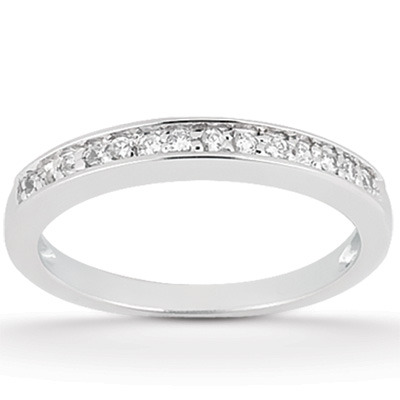 0.33 ct. Round Cut Bead Set Diamond Wedding Ring - view 1