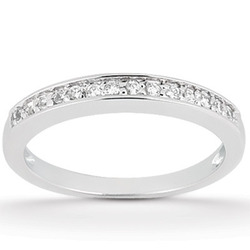 0.33 ct. Round Cut Bead Set Diamond Wedding Ring thumbnail 1
