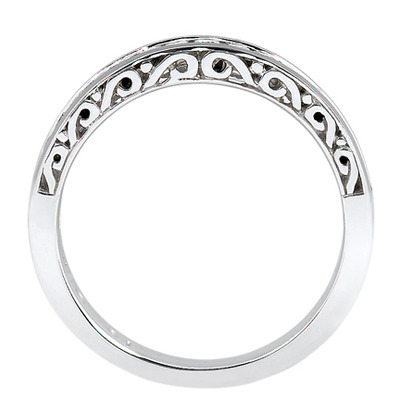 0.34 ct. Channel Set Antique Diamond Wedding Band thumbnail 2