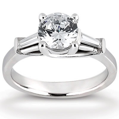 Baguette Cut Bar Set Diamond Engagement Ring (0.26 ct. tw.) 1 - view 1