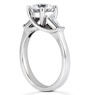 Baguette Cut Bar Set Diamond Engagement Ring (0.26 ct. tw.) 1 - view 2