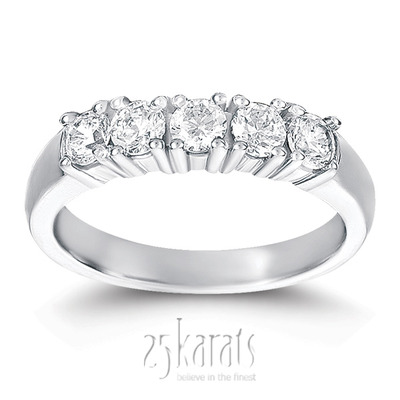 Five Stone Prong Set Diamond Anniversary Ring (3/4 ct. tw.)