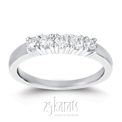 Five Stone Prong Set Diamond Anniversary Ring (1/3 ct. tw.)