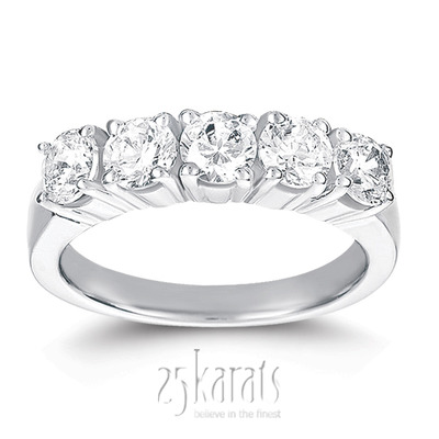 5 Stone Prong Set Diamond Anniversary Ring (1.50 ct. tw.)
