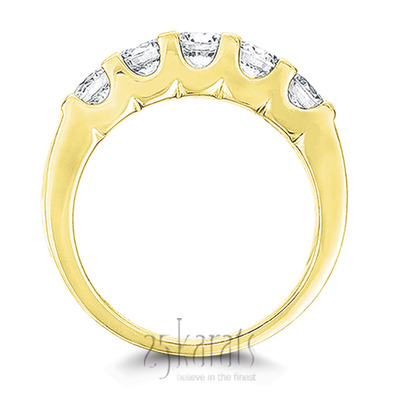 5 Stone U Prong Diamond Band ( 0.25 ct. tw.) - view 4
