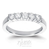 5 Stone Low Set Shared Closed Basket Diamond Band (0.50 ct. tw.)