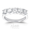 5 Stone Low Set Shared Closed Basket Diamond Band (01.25 ct. tw.)