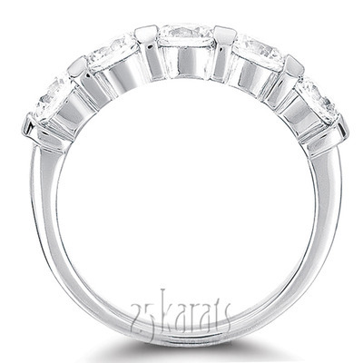 Bar Set 5 Stone Diamond Platinum Ring (1 3/4 ct. tw.) thumbnail 3