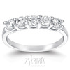 5 Stone Classic Basket shared Prong Diamond Anniversary Ring (0.75 ct. tw.)