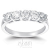 5 Stone Classic Basket shared Prong Diamond Anniversary Ring (1.00 ct. tw.)