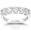 5 Stone Classic Basket shared Prong Diamond Anniversary Ring (1.50 ct tw.)