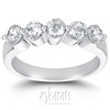 5 Stone Contemporary Single Prong Shared Diamond Anniversary Ring (0.75 ct. tw)