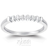 7 Stone Contemporary Bar Set Princess Cut Diamond Band (0.18 ct. t.w)