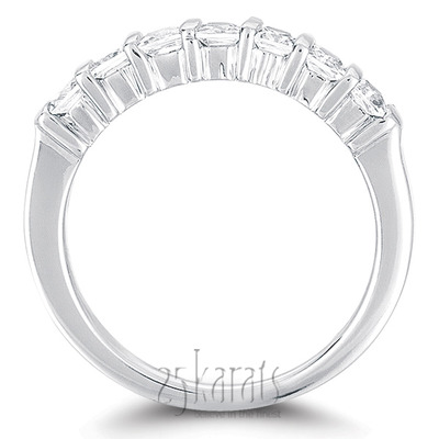 7 Stone Contemporary Bar Set Princess Cut Diamond Band (0.35 ct. t.w) - view 1
