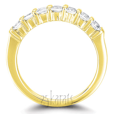 7 Stone Contemporary Bar Set Princess Cut Diamond Band (0.35 ct. t.w) - view 2