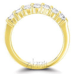 7 Stone Contemporary Bar Set Princess Cut Diamond Band (0.35 ct. t.w) thumbnail 2