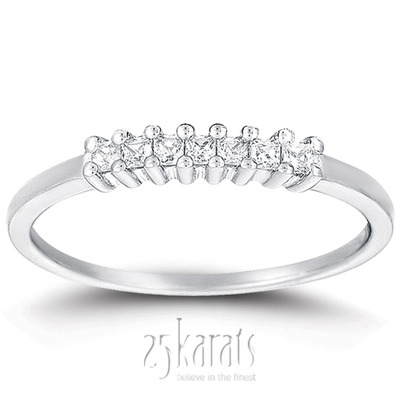 7 Stone Classic Low Set Princess Cut Diamond Anniversary Ring (0.25 ct. t.w) - view 1