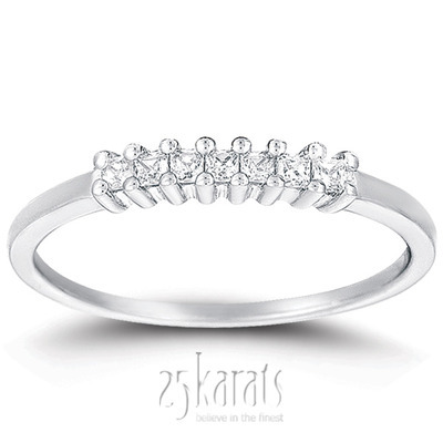 7 Stone Classic Low Set Princess Cut Diamond Anniversary Ring (0.25 ct. t.w) thumbnail 1