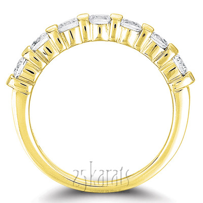 7 Stone Classic Low Set Princess Cut Diamond Anniversary Ring (0.25 ct. t.w) - view 4