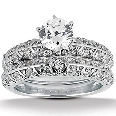 Bead Set Diamond Bridal Ring (0.60 ct. tw.) - view 3