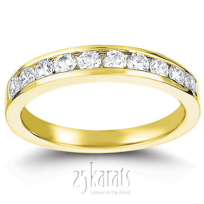10 Stone Classic Channel Diamond Band ( 0.50 ct. tw.) thumbnail 2