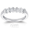 5 Stone Contemporary Bar Set Princess Cut Diamond Anniversary Ring (0.50 ct. tw)