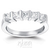 5 Stone Contemporary Bar Set Princess Cut Diamond Anniversary Ring (1.00 ct. tw)