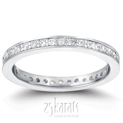 0.40 ct. Prong Set Round Cut  Diamond Eternity Wedding Band