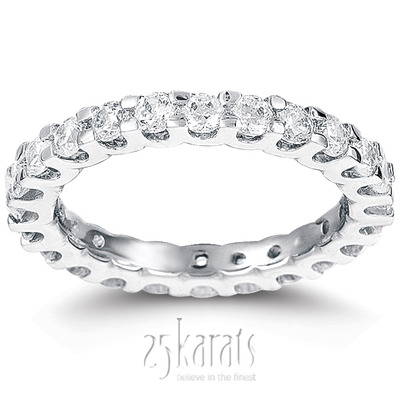 1.15 ct. Round Cut Diamond Eternity Wedding Band - view 1