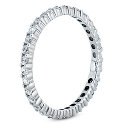 0.57 ct. t.w. Round Cut Shared Prong Set Diamond Eternity Wedding Band thumbnail 2