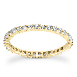 0.57 ct. t.w. Round Cut Shared Prong Set Diamond Eternity Wedding Band thumbnail 3