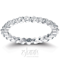 0.69 ct. Round Cut Diamond Eternity Wedding Band