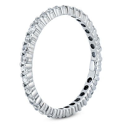 0.62 ct. tw. Round Cut Shared Prong Set Diamond Eternity Wedding Band - view 2