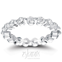 1.60 ct. Diamond Eternity Wedding Band thumbnail 1