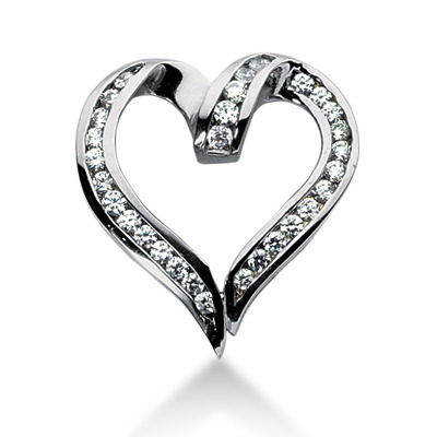 1.09ct Diamond Heart Shape Pendant - view 1 of 1