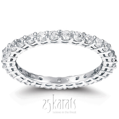 Classic Common Prong Basket setting Diamond Eternity Band (0.87 ct. tw.)