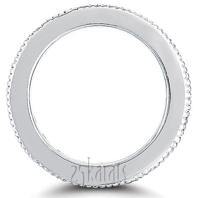 Channel Set With Mill Grain Edge Diamond Eternity Wedding Band (0.90 ct. tw) - view 3
