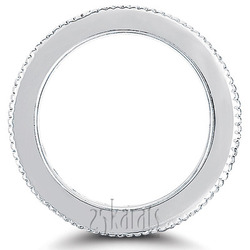 Channel Set With Mill Grain Edge Diamond Eternity Wedding Band (0.90 ct. tw) thumbnail 3