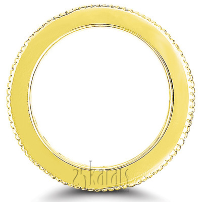 Channel Set With Mill Grain Edge Diamond Eternity Wedding Band (0.90 ct. tw) - view 4