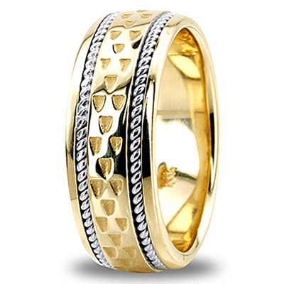 Traditional Handcrafted Celtic Wedding Band 