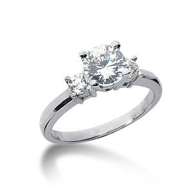 Three Stone Prong Set Diamond Engagement Ring (0.30 ct.tw)