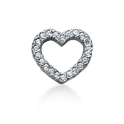 0.33 CT Diamond Heart Shape Pendant - view 1